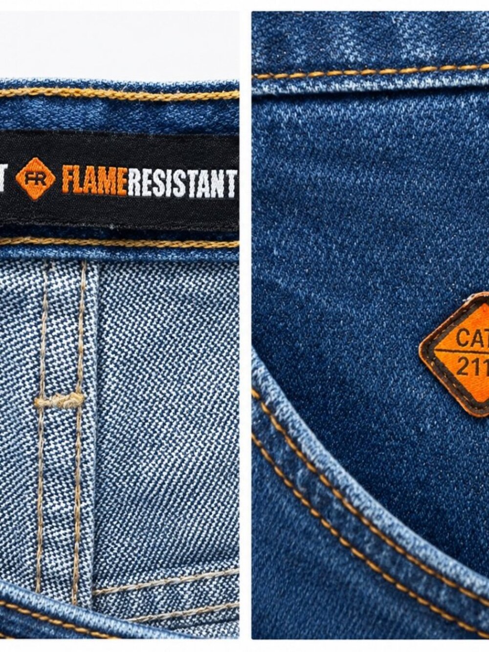 Relaxed Fit Flame Resistant Denim Jeans 31 Waist CAT2 2112 Patch